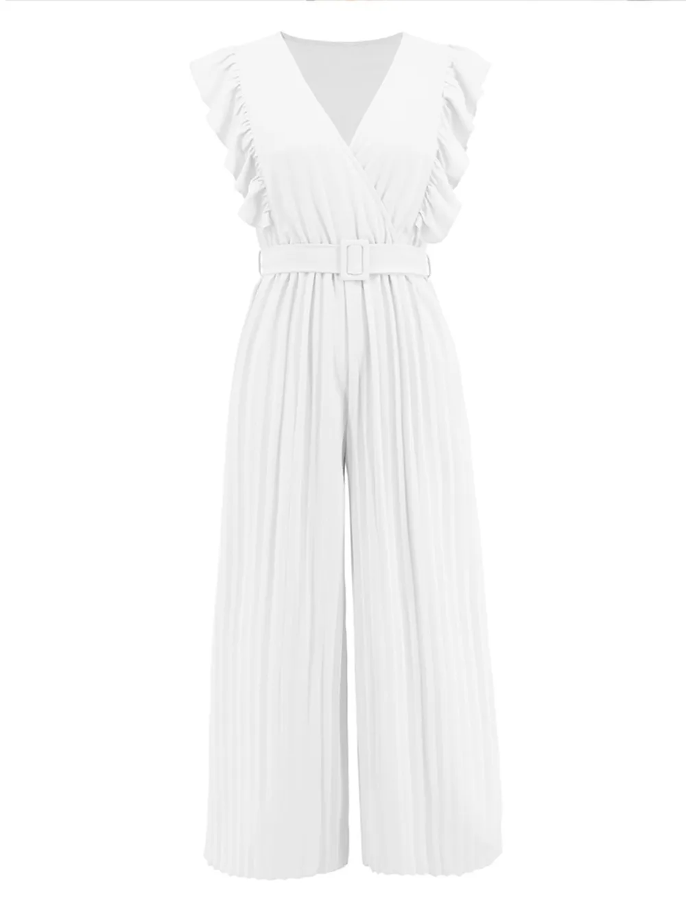 Ruffled Surplice Cap Sleeve Jumpsuit, image 13