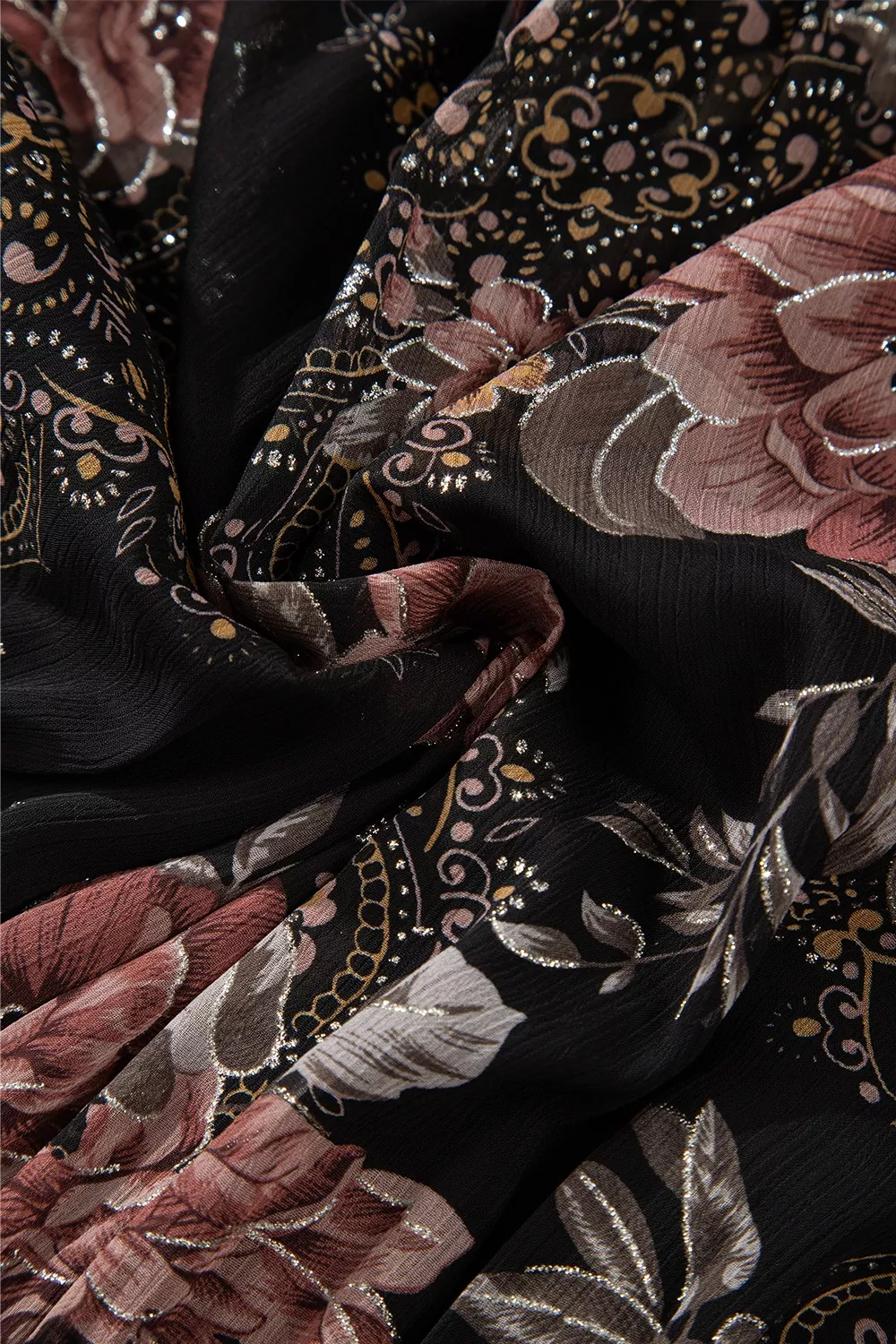 Floral Print Tie Neck Mini Dress, image 12