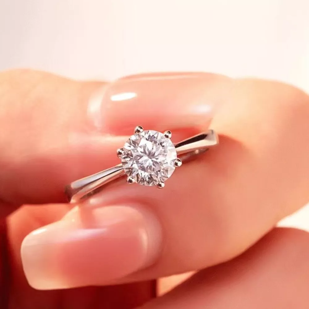 5 Carat 925 Sterling Silver Moissanite Ring