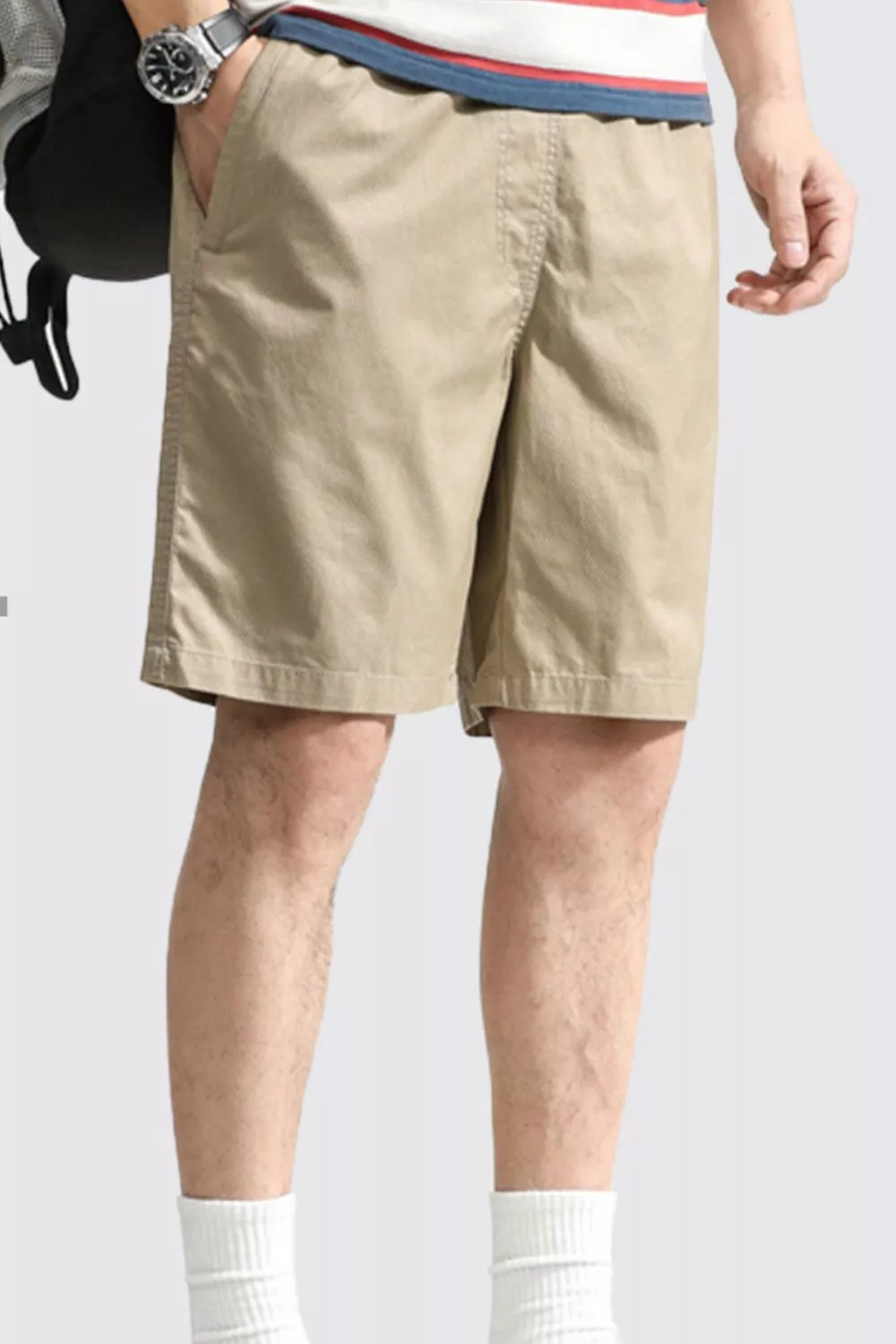 Men's Plus Size Casual Pocketed Shorts, image 3