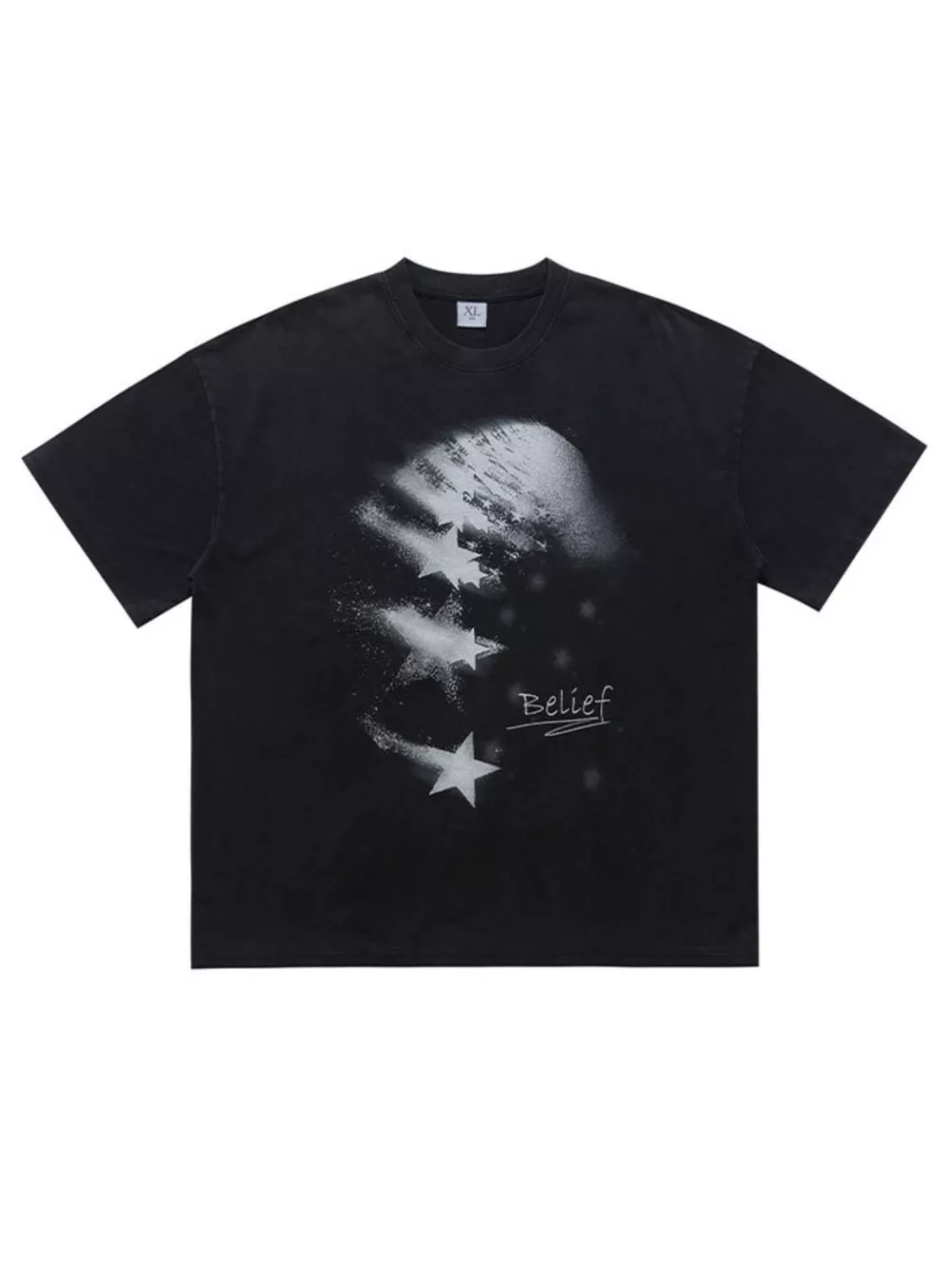 Men's Star Round Neck T-Shirt, image 5