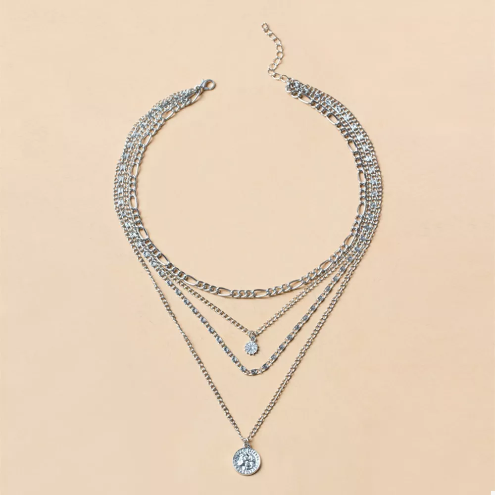 Four Layered Pendant Necklace, image 5