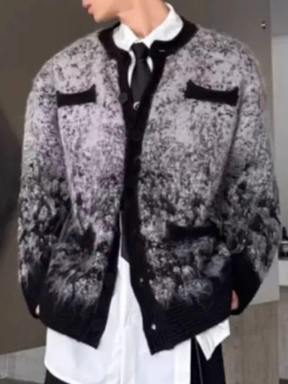 Men's Gradient Long Sleeve Cardigan