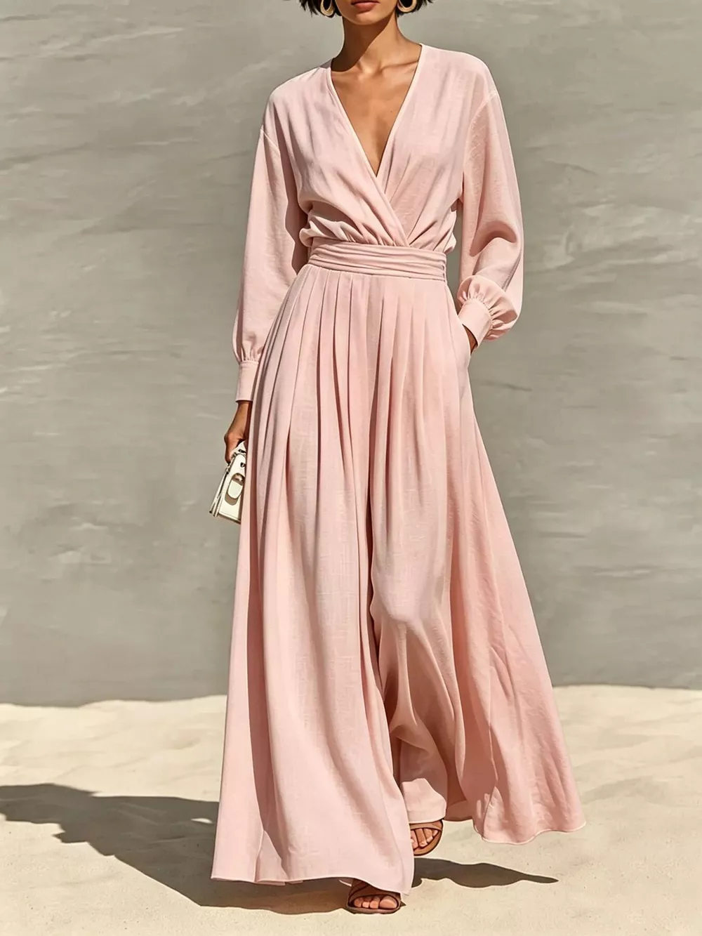 Long Sleeve Wide-Leg Jumpsuit, image 5