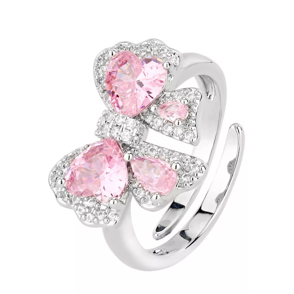Zircon Bow Bypass Ring, image 4