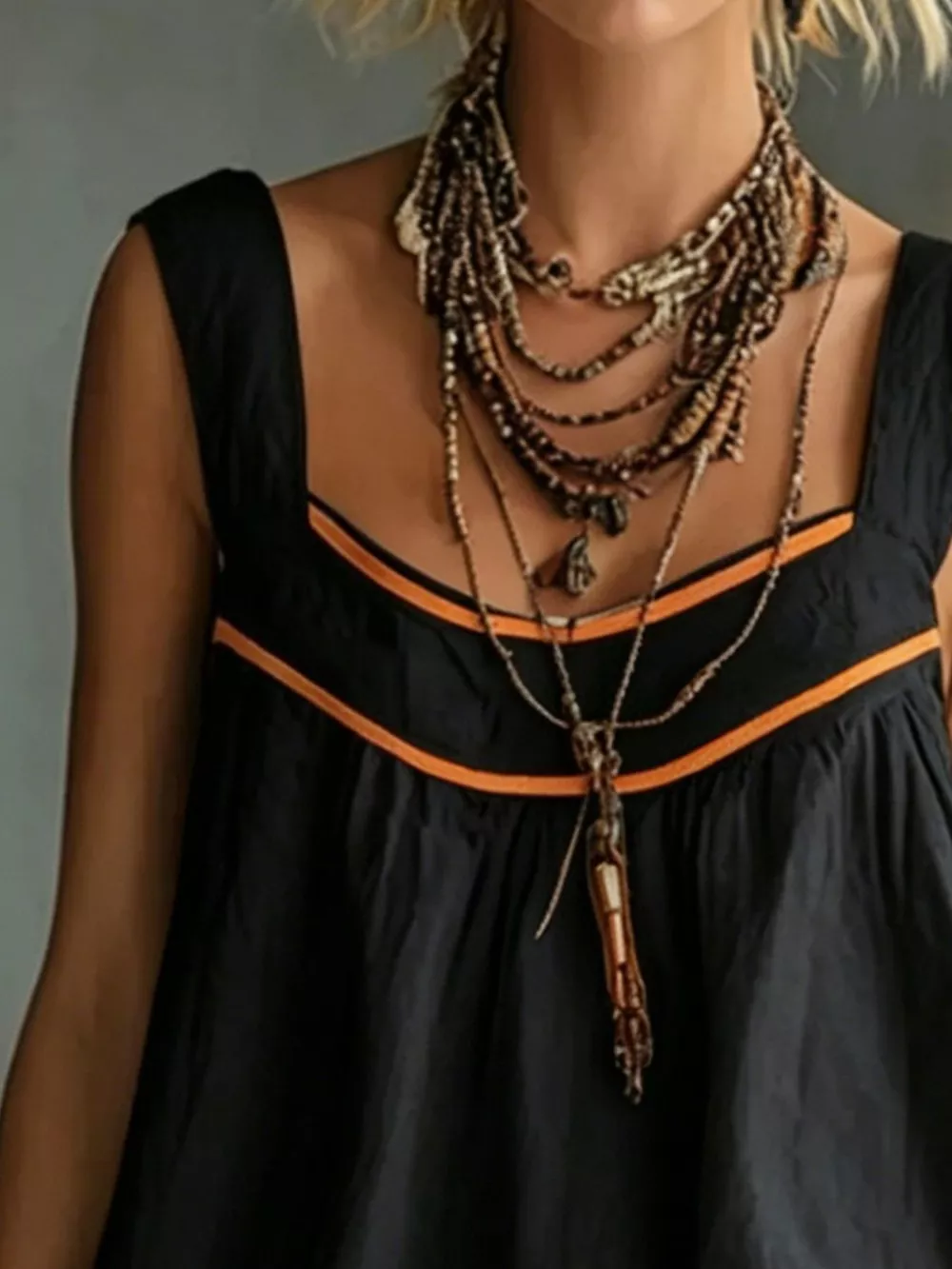 Full Size Sleeveless Tiered Mini Dress Plus Size, image 2