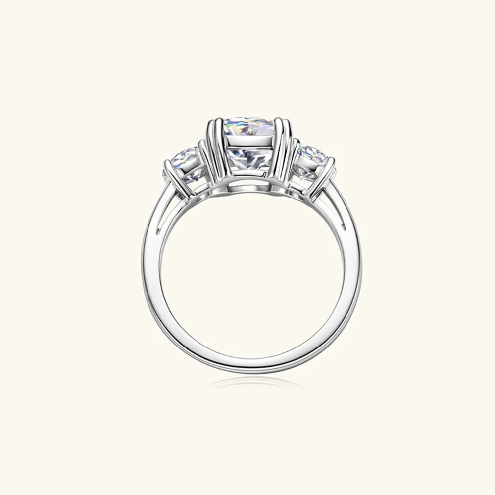 3.5 Carat Moissanite 925 Sterling Silver Ring, image 6