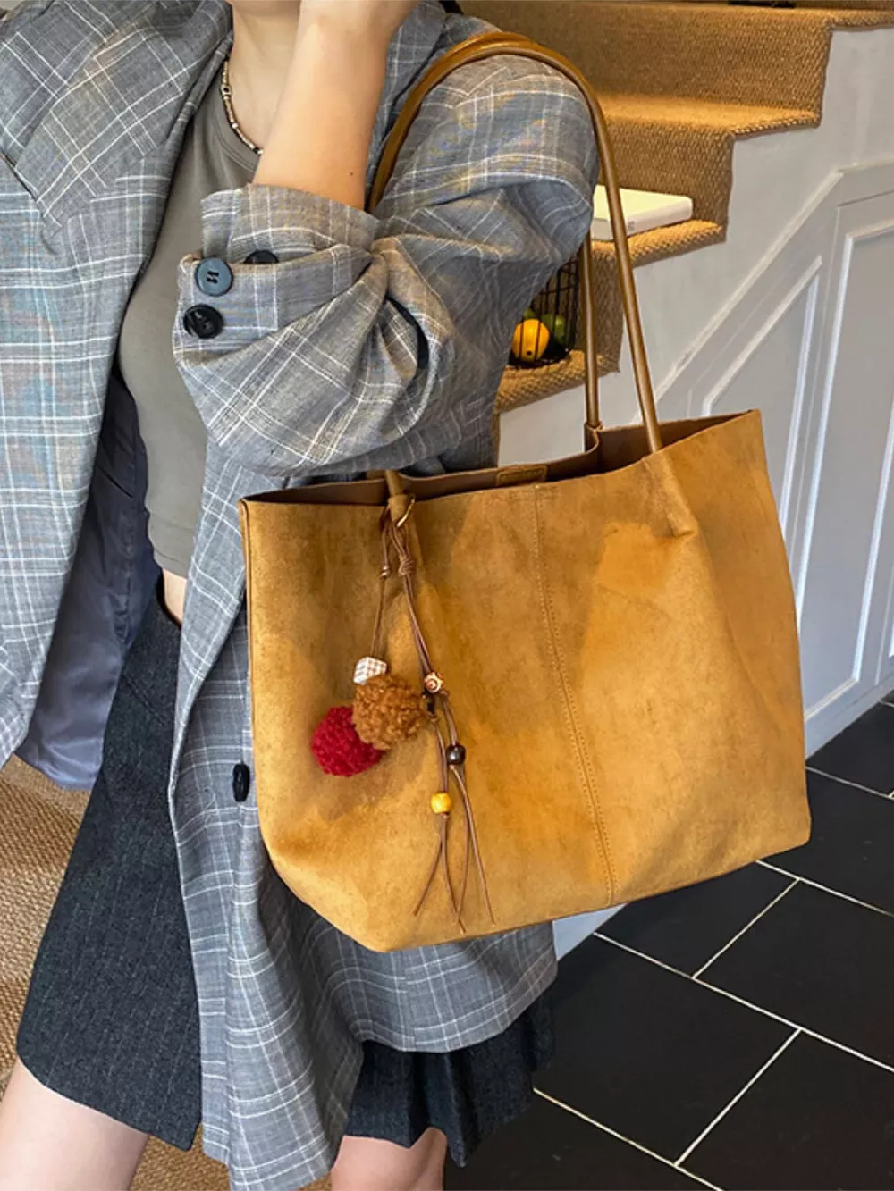 Solid Color Tote Bag, image 8