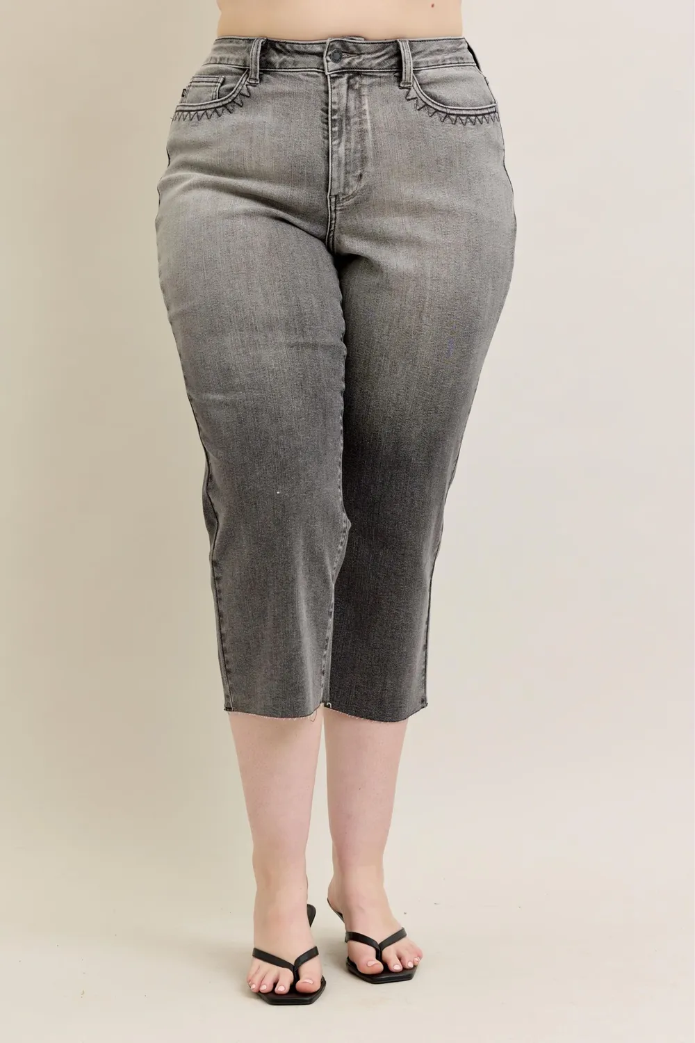Full Size Wide Leg Capris Jeans Plus Size, image 6