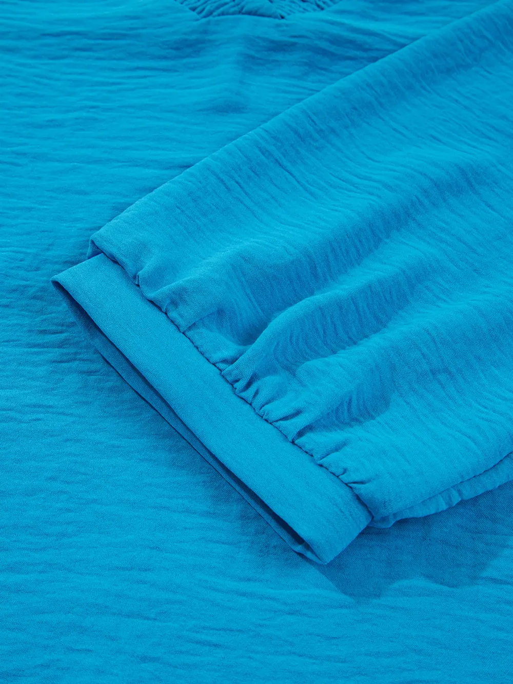Textured Frill Smocked V-Neck Blouse, image 8