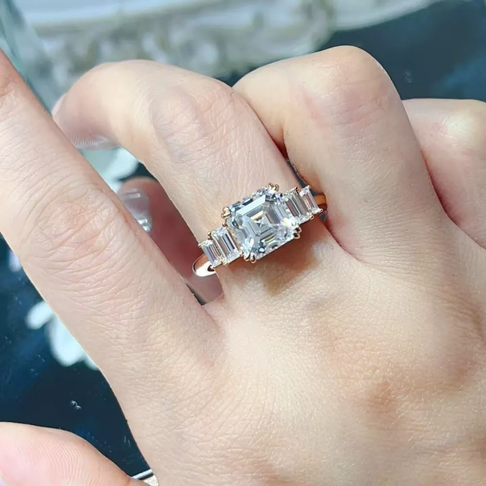 3 Carat Moissanite 925 Sterling Silver Ring, image 5