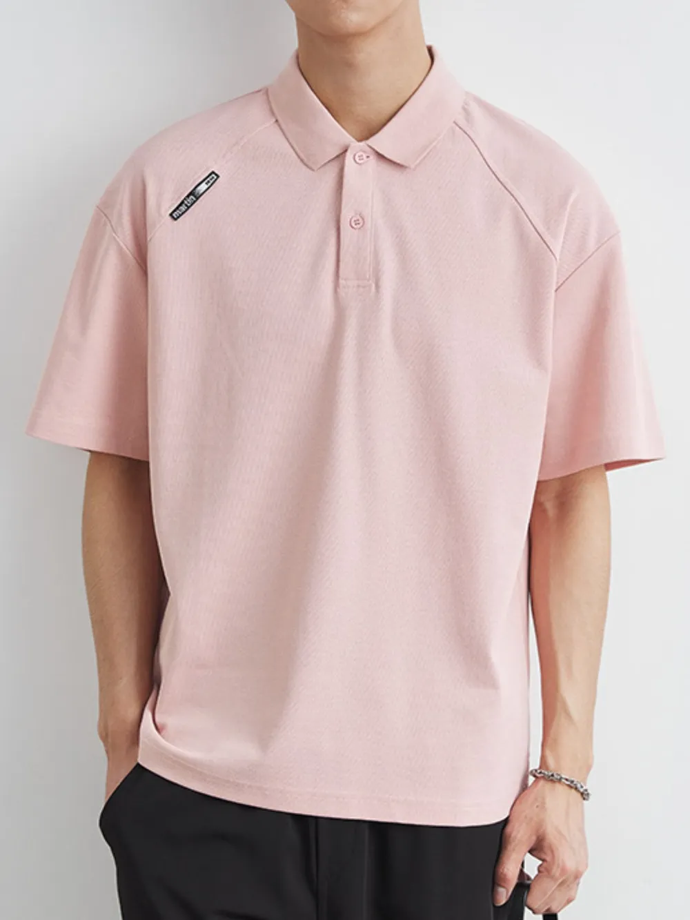 Men's Plus Size Button Detail Short Sleeve Polo, image 5