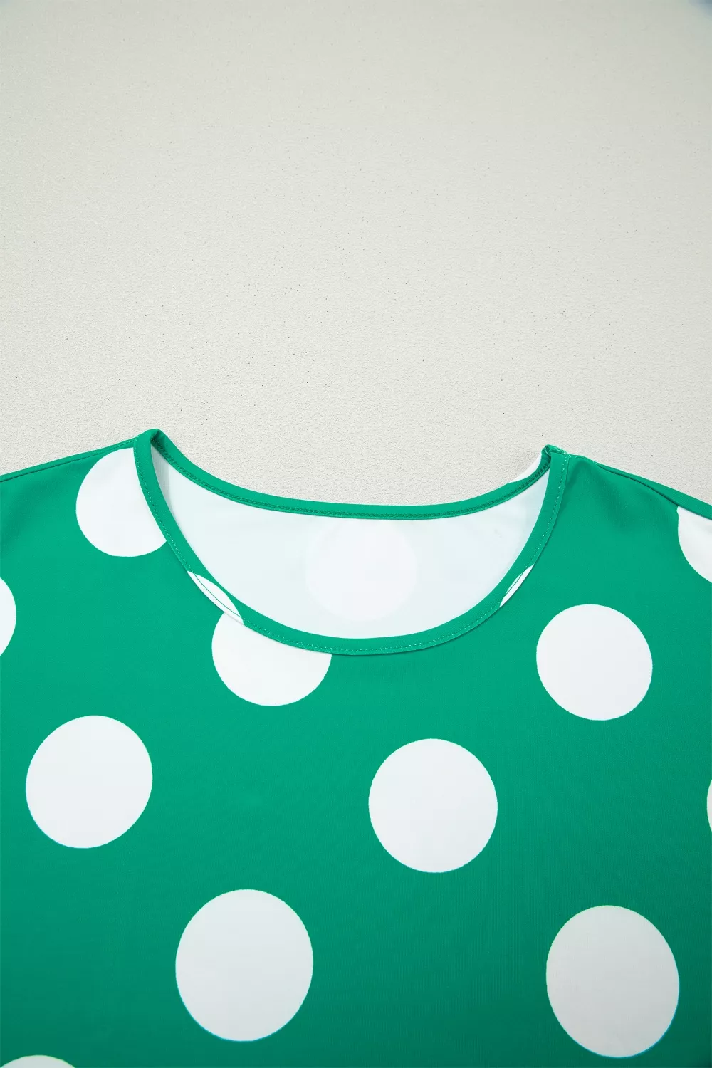 Polka Dot Print Cropped Tee Bodycon Skort 2pcs Set, image 6