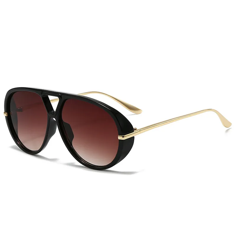 Aviator Fashion Sunglasses with Yellow Tinted Lenses, image 5