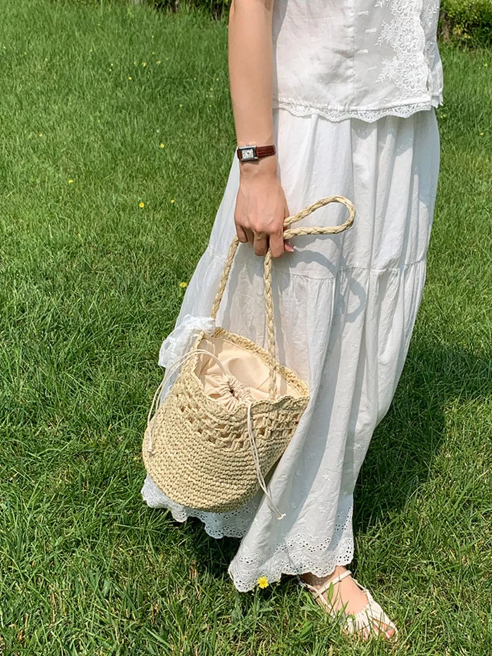 Straw Woven Shoulder Bag, image 2