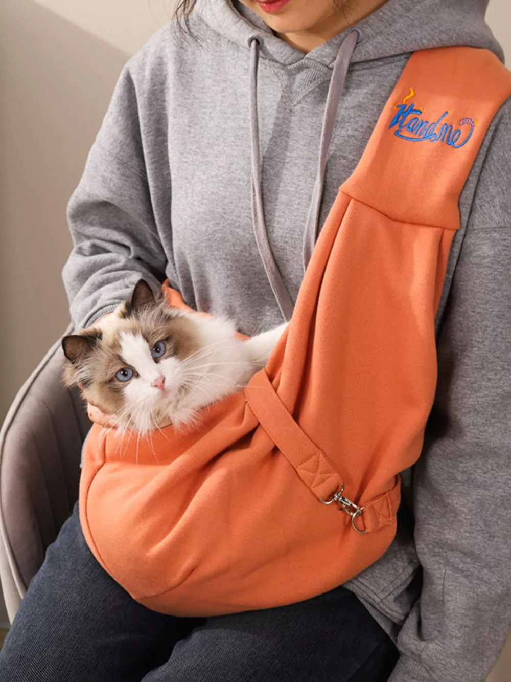 Comfortable Pet Carrier Sling Bag, image 6