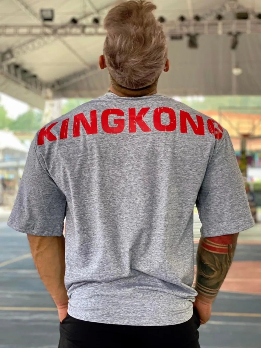 Men's Plus Size KING KONG Round Neck T-Shirt, image 2