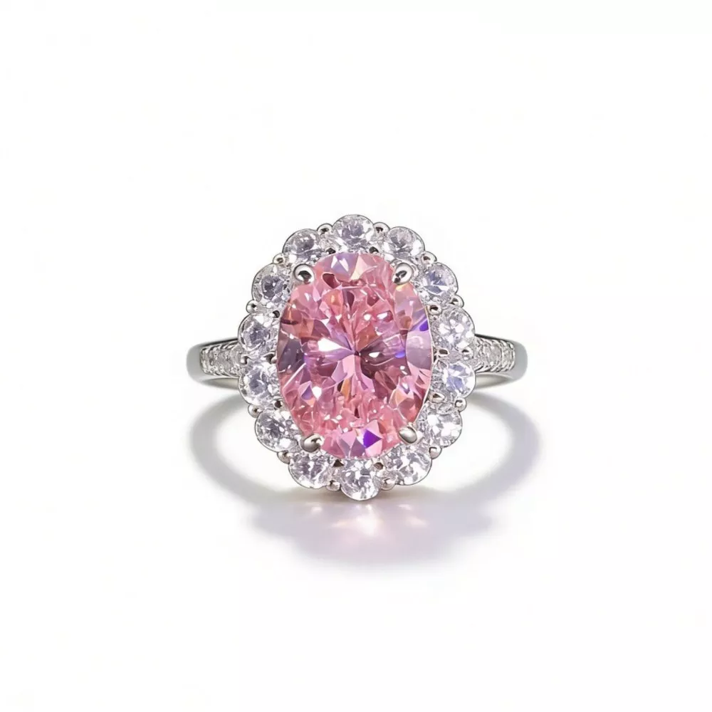 925 Sterling Silver Zircon Round Ring, image 4