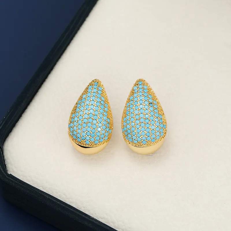 18K Gold-Plated Zircon Teardrop Earring, image 5