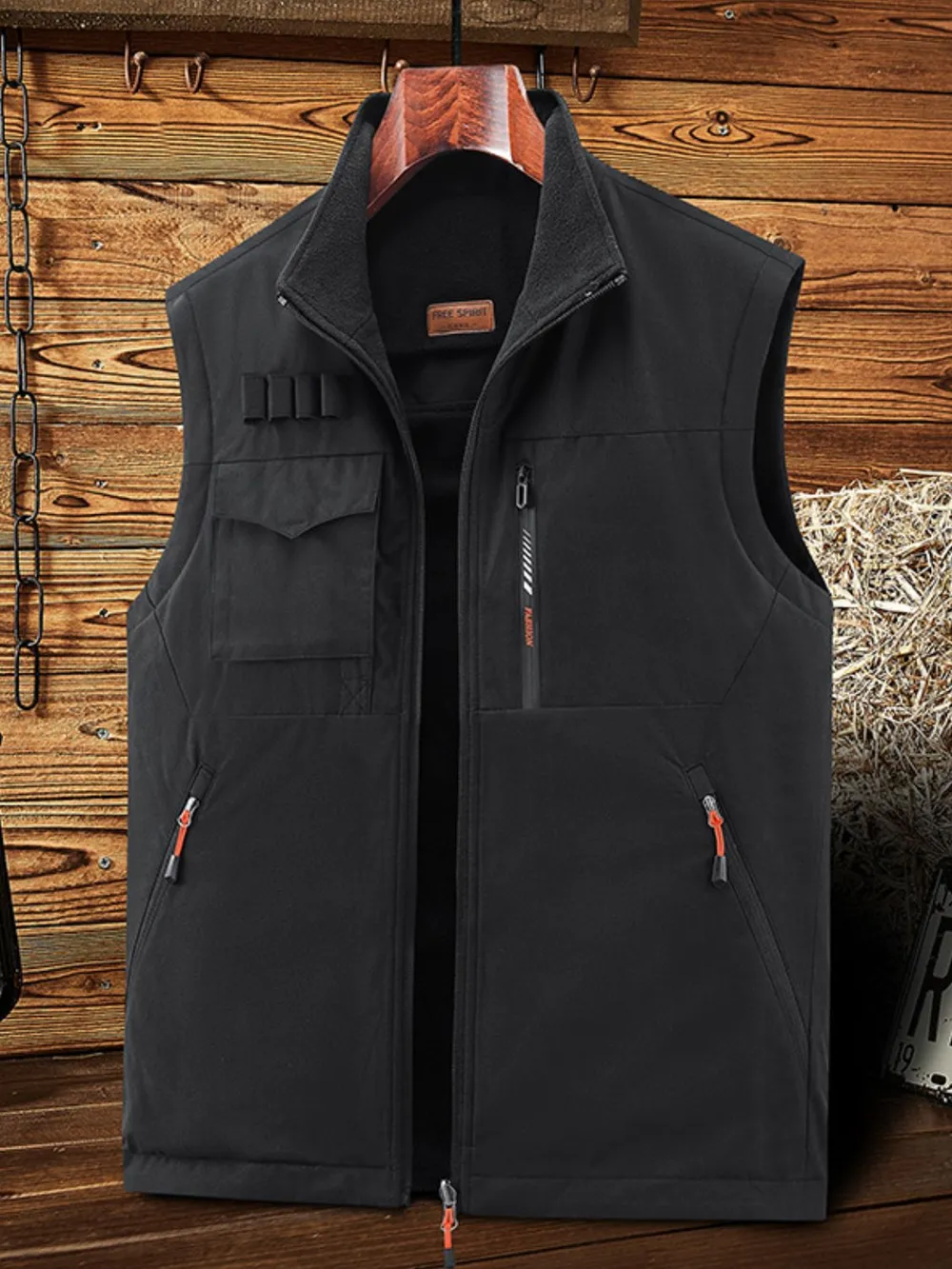Men's Plus Size Zip Up Vest