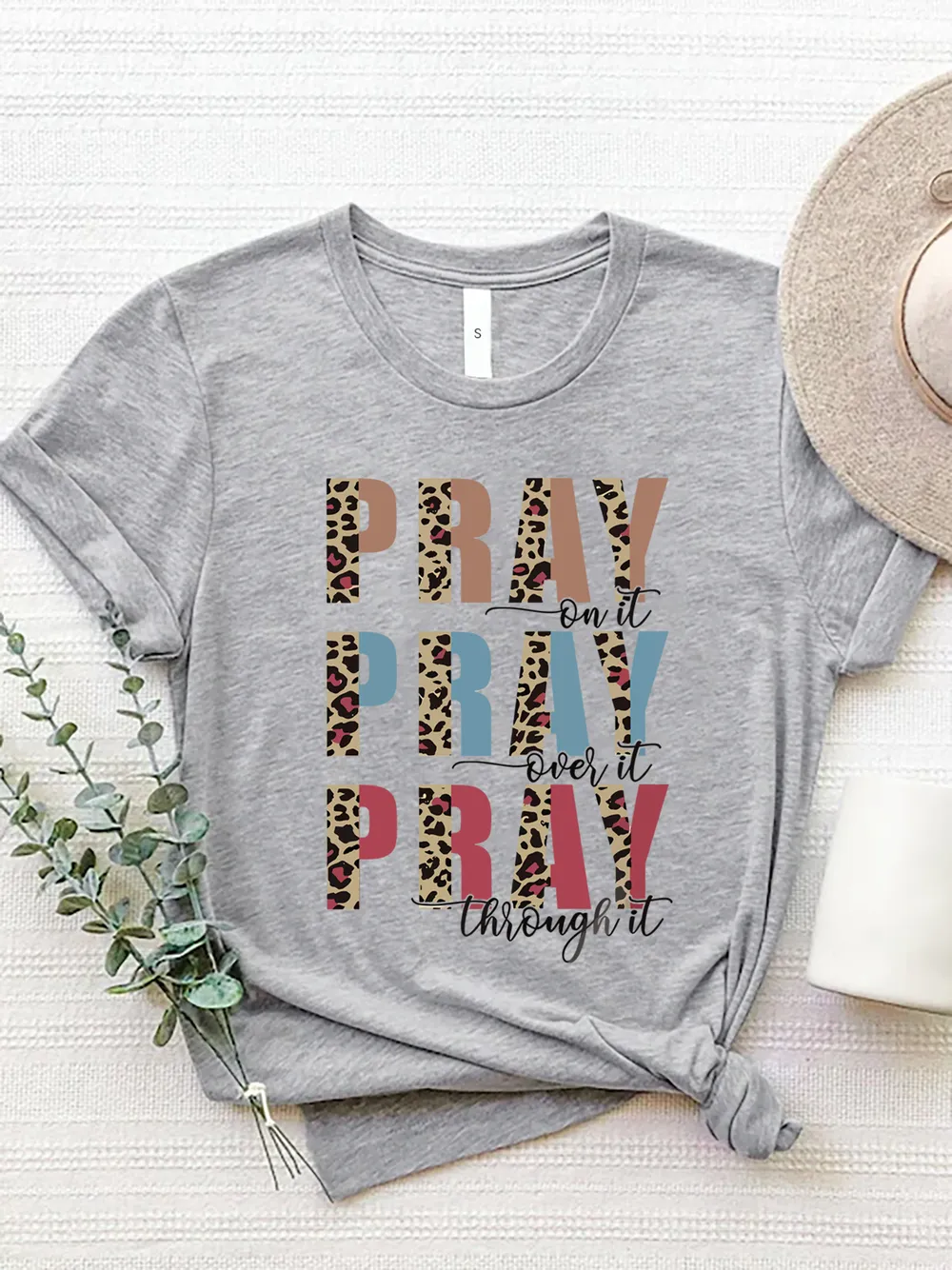 Letter Graphic Round Neck Short Sleeve T-Shirt, image 19