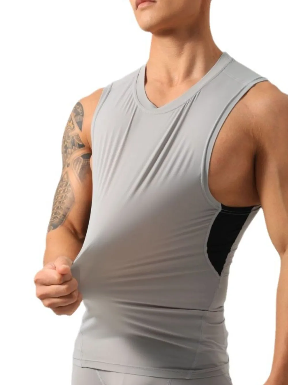 Men's Round Neck Tank, image 6