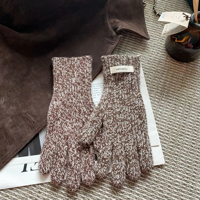 Colorful Warm Knitted Soft Gloves, image 6