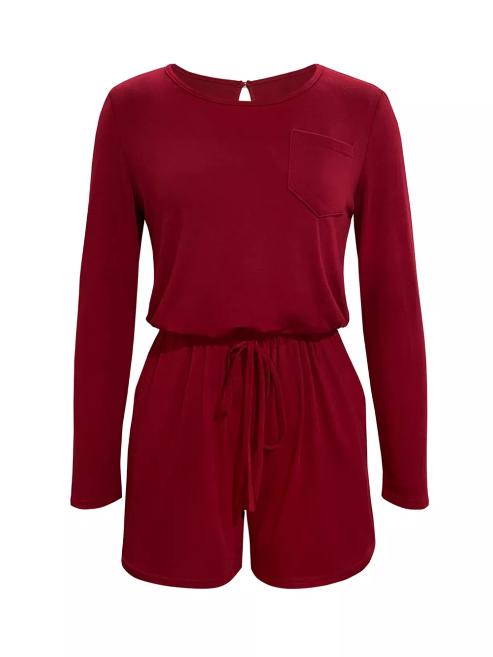 Long Sleeve Drawstring Romper, image 11