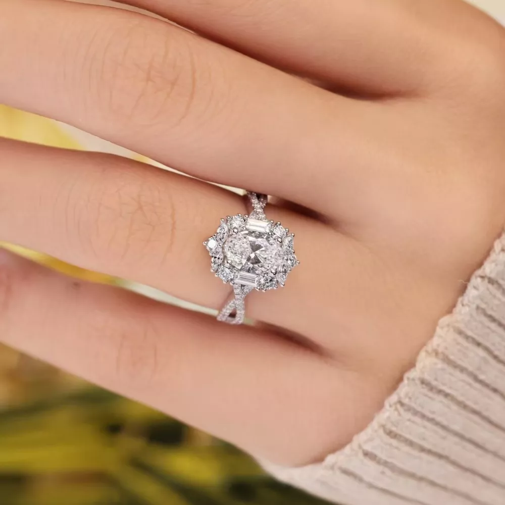 1 Carat Moissanite 925 Sterling Silver Ring, image 4