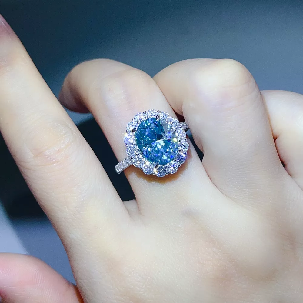 5 Carat Moissanite 925 Sterling Silver Ring, image 2