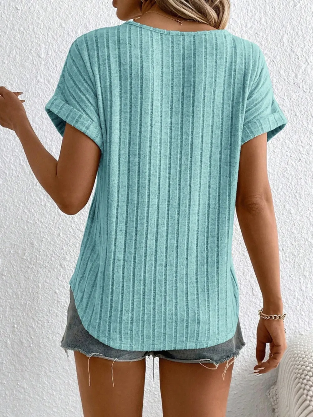 Round Neck Short Sleeve T-Shirt, image 3
