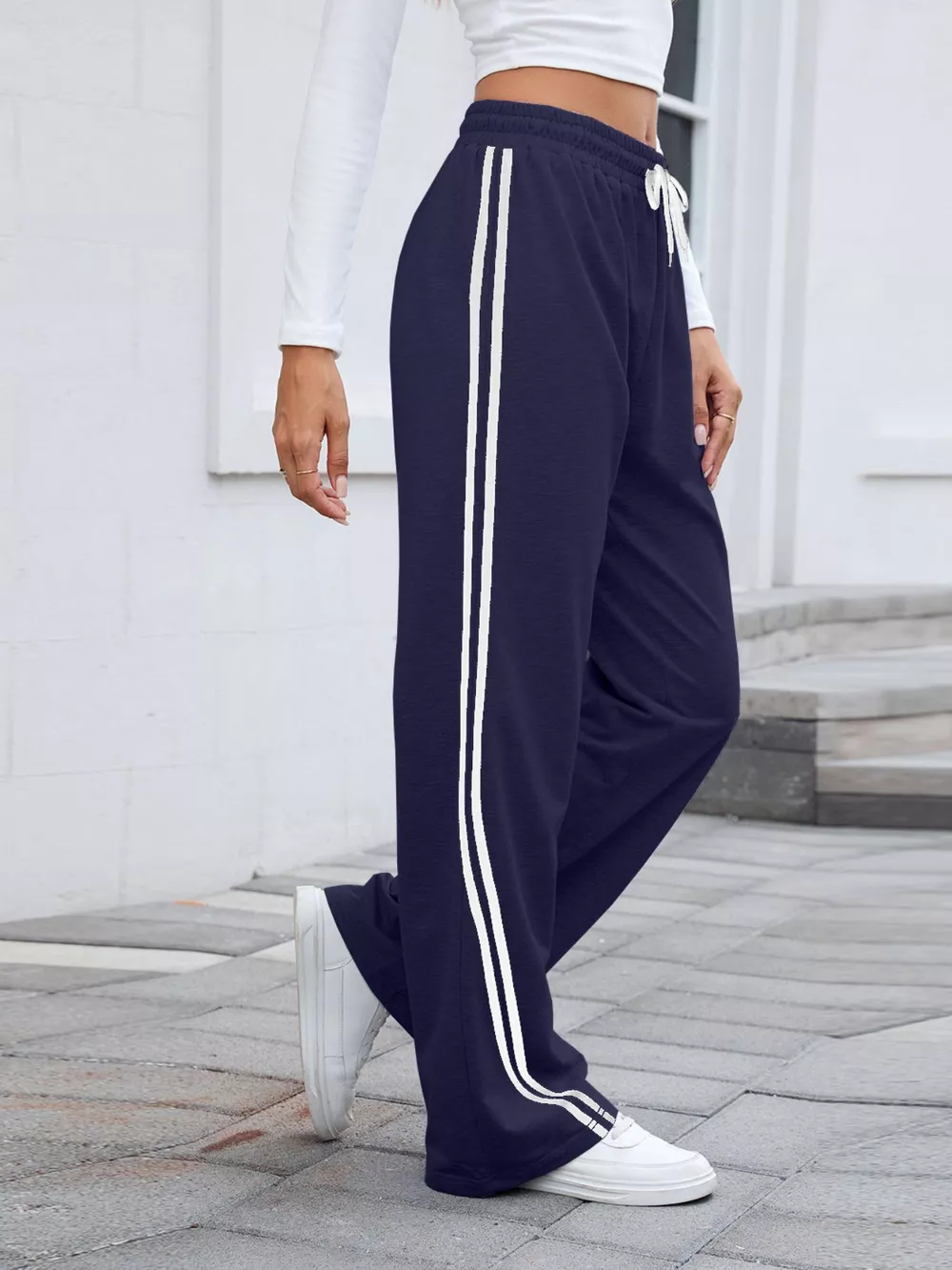 Side Striped Wide Leg Pants, image 15