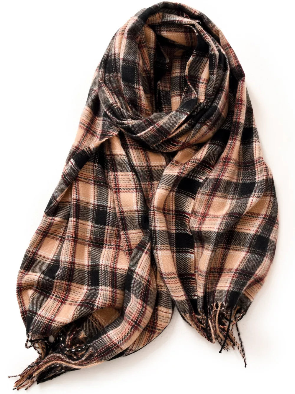 Classic Plaid Fringe Scarf, image 6