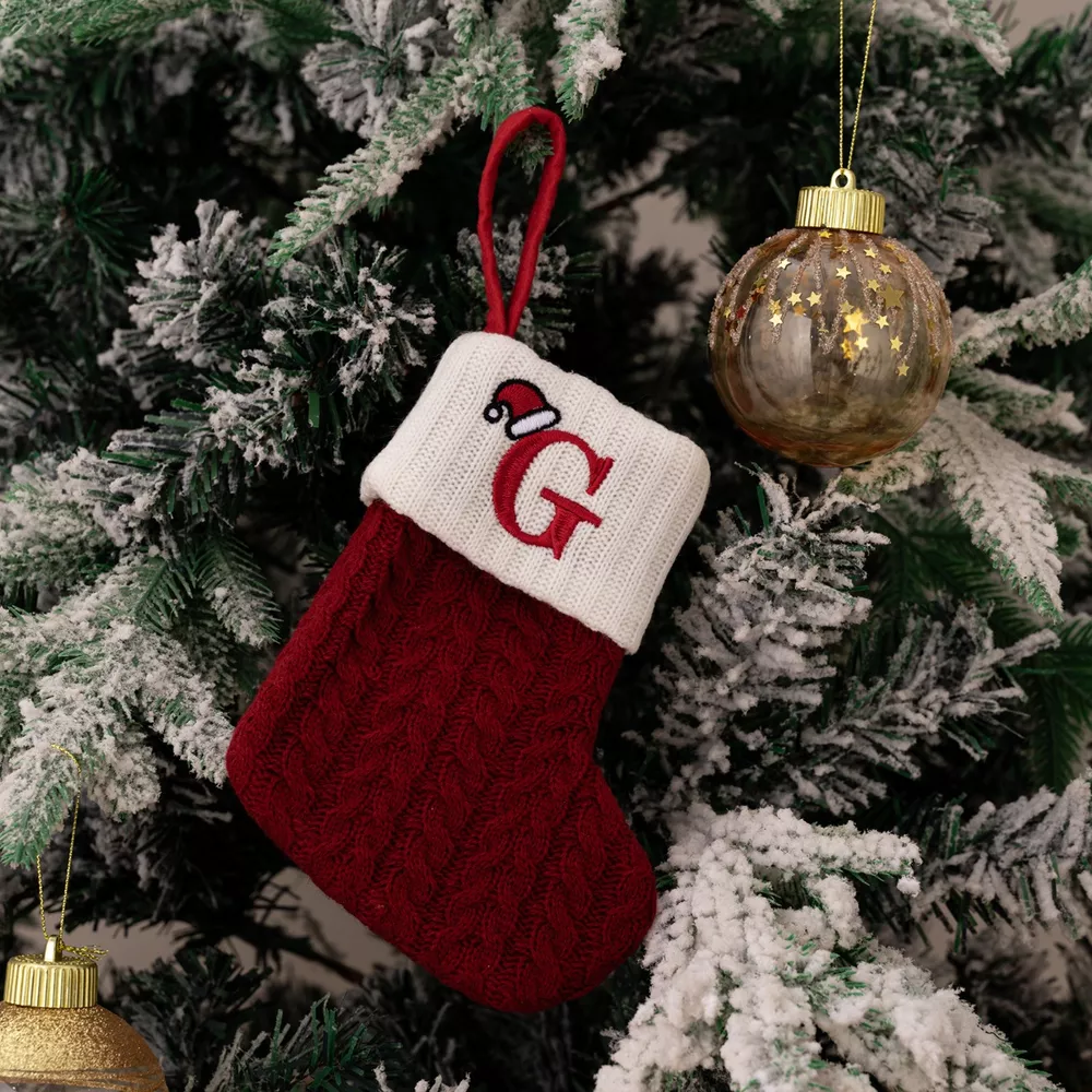 Cable-Knit Contrast Christmas Stockings, image 14
