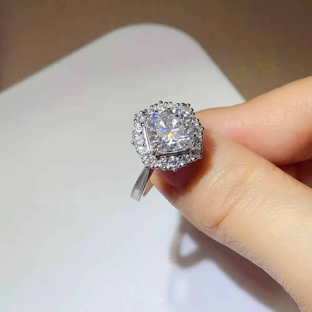 3 Carat Moissanite 925 Sterling Silver Ring, image 8