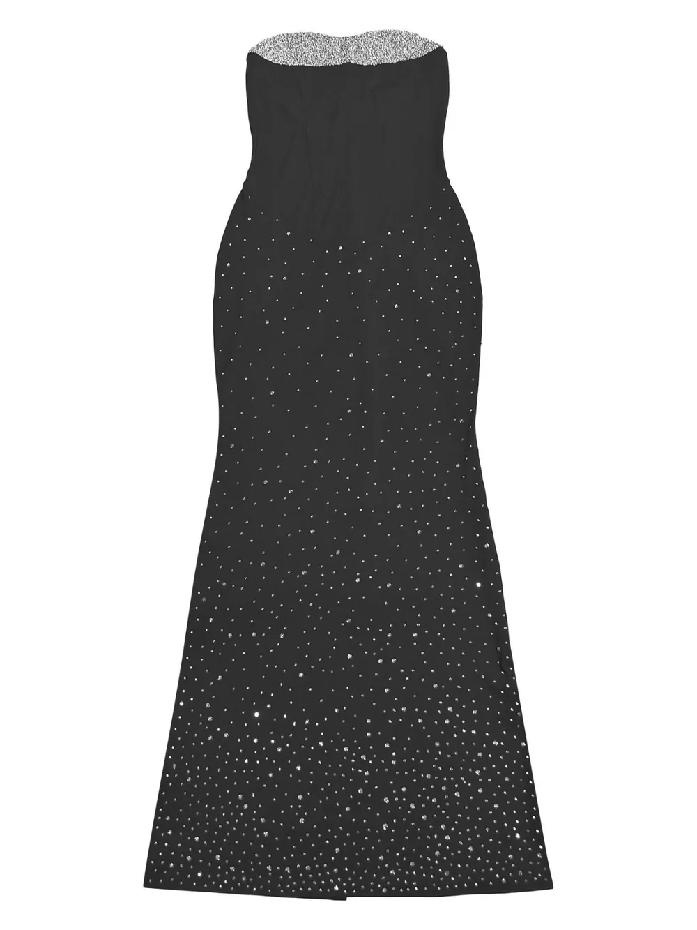 Rhinestone Slit Back Tube Maxi Dress, image 10
