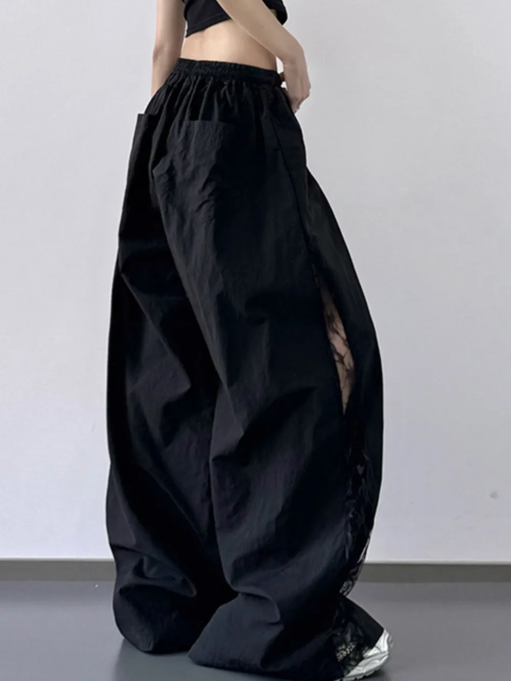Elastic Waist Wide-Leg Pants, image 7