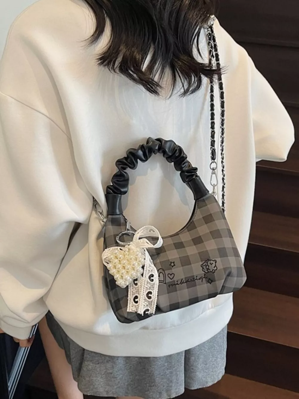 Ruched Handle Crossbody Bag, image 6