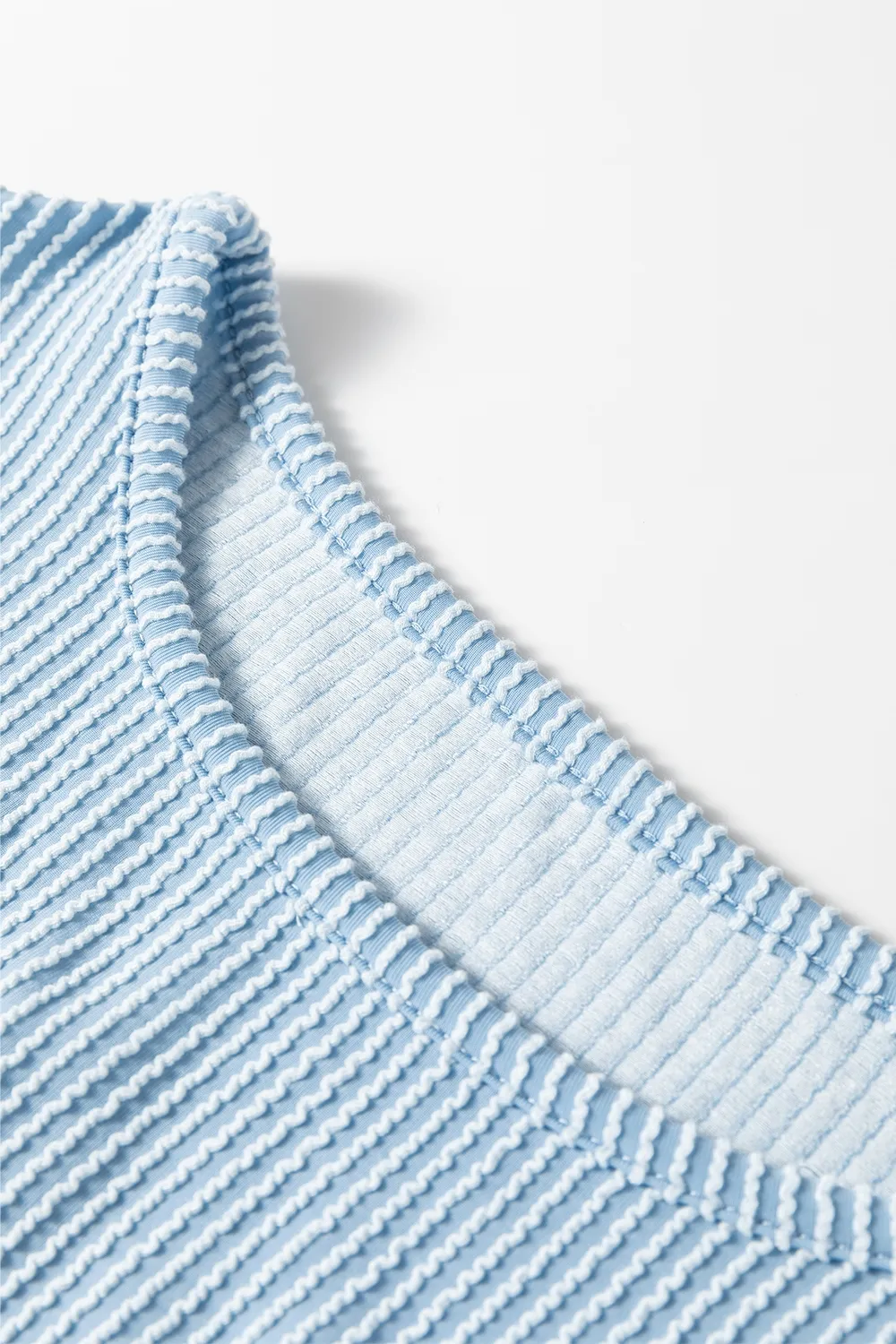 Frill Texture Round Neck Long Sleeve Sweatshirt, image 7