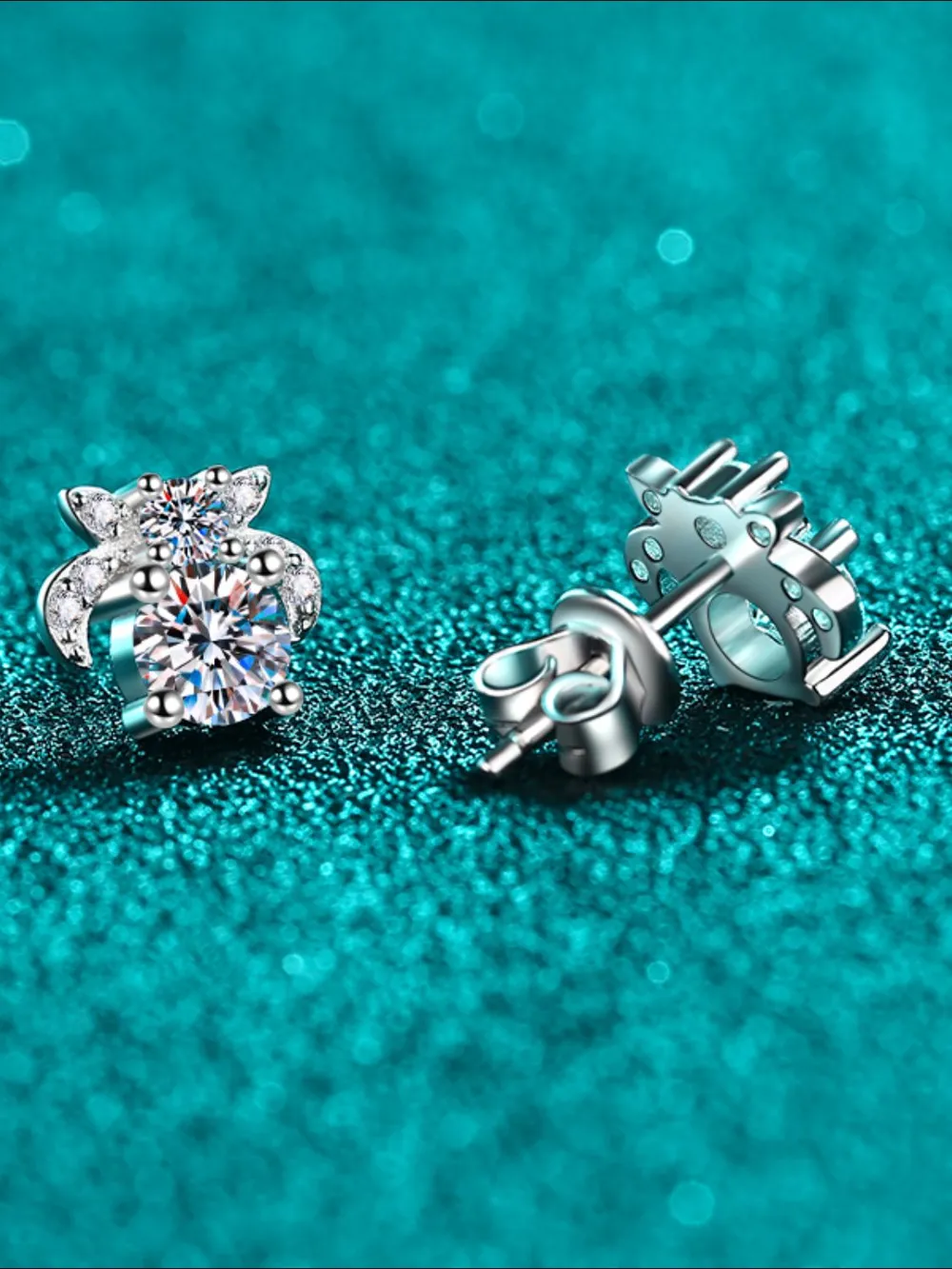 1 Carat Moissanite 925 Sterling Silver Stud Earrings, image 5