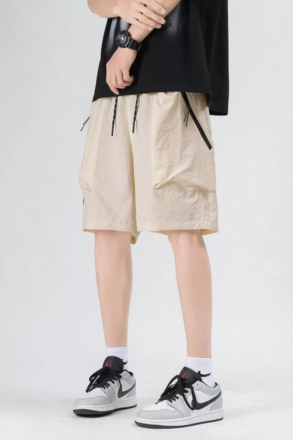 Men's Plus Size Cargo Pocket Relaxed Fit Shorts