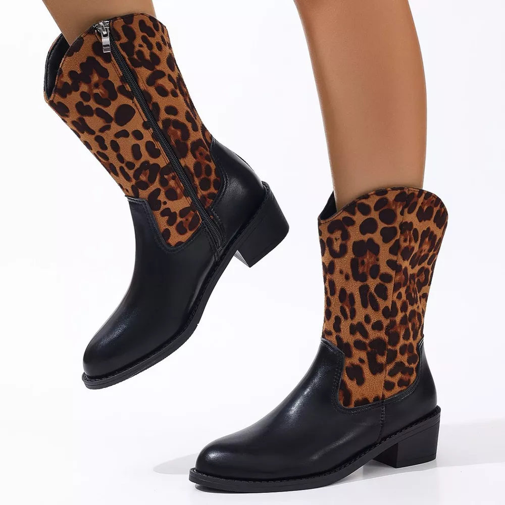 Point Toe Block Heels Boots, image 8