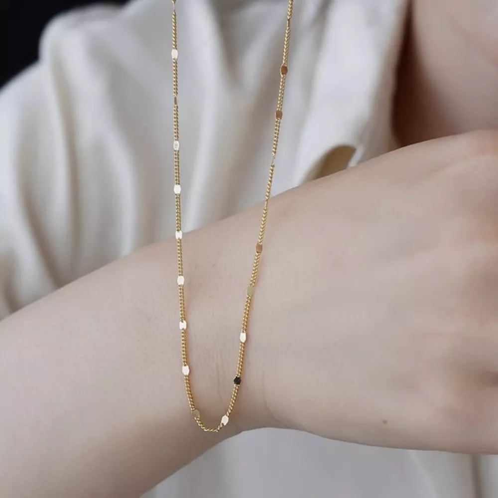 18K Gold-Plated 925 Sterling Silver Chain Necklace, image 4