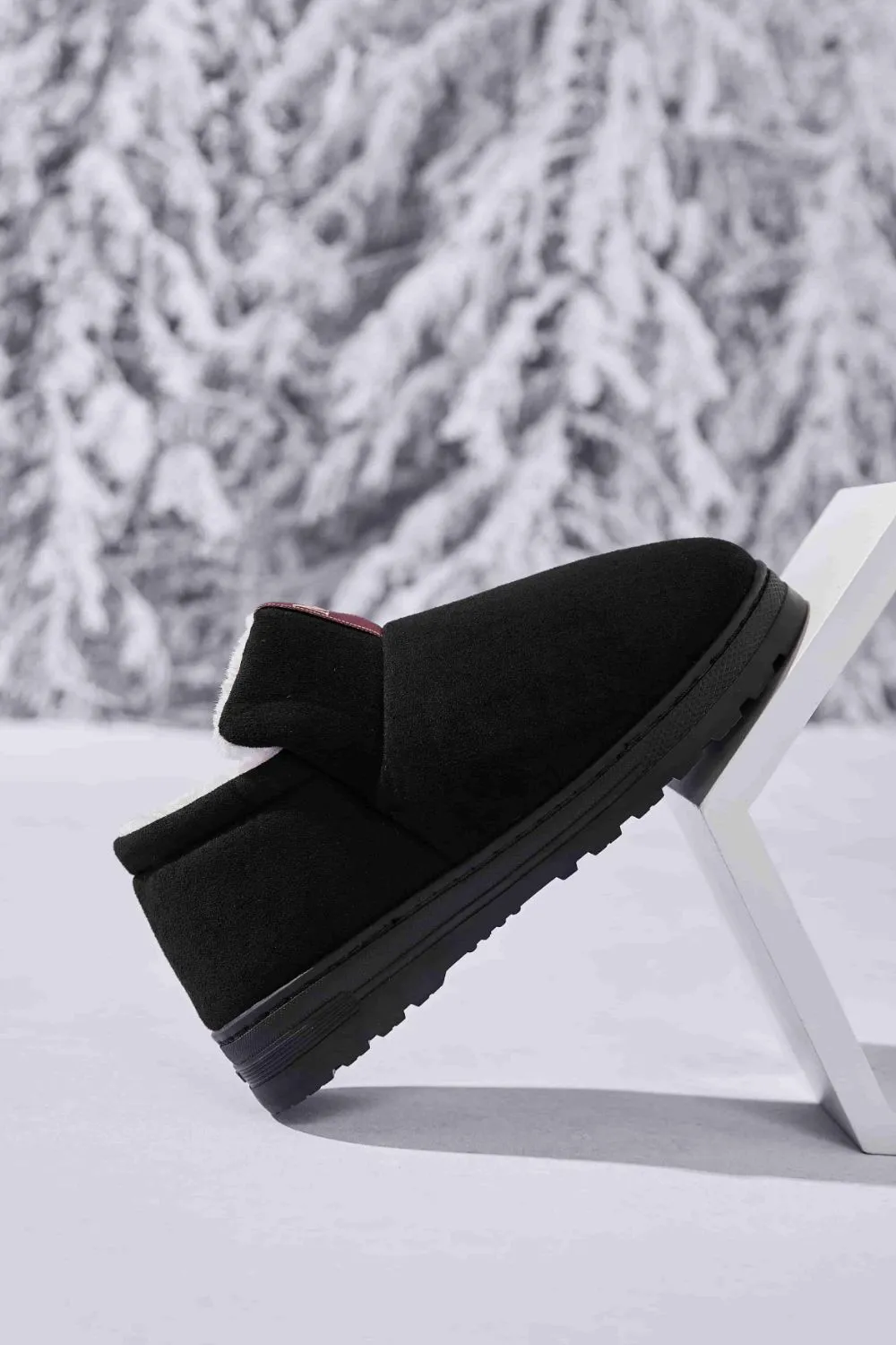 Letter M Suede Round Toe Slippers, image 12