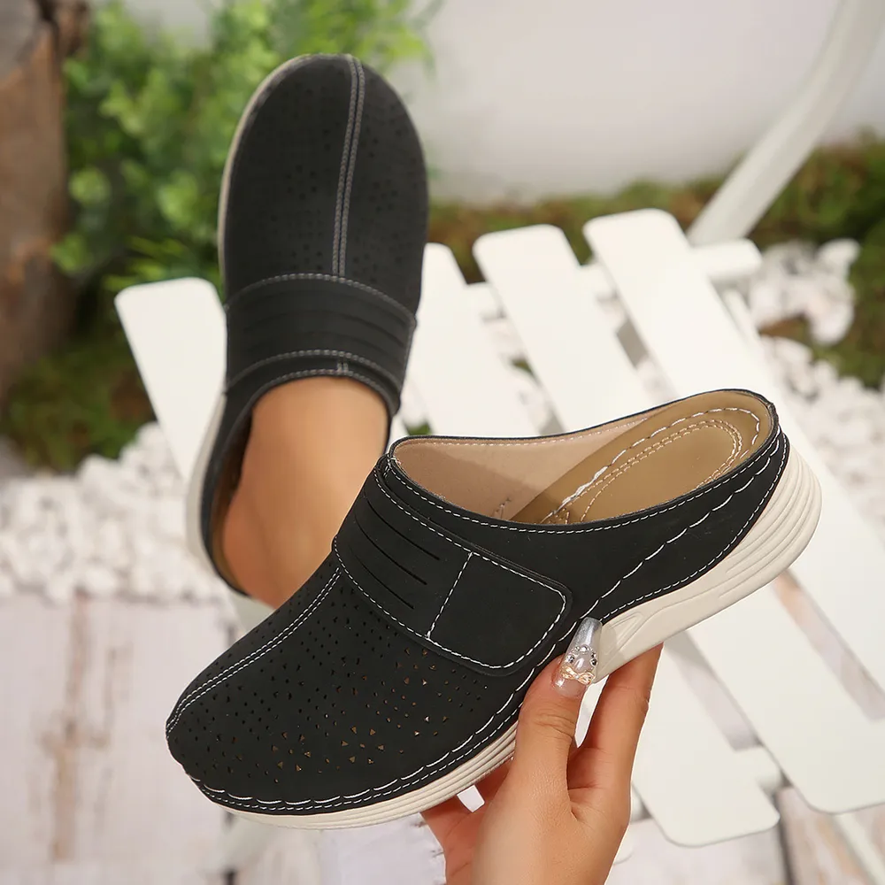 Round Toe Wedge Sandals, image 6