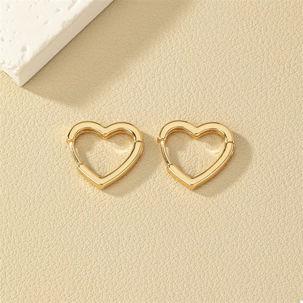 Alloy Heart Shape Hoop Earrings, image 9