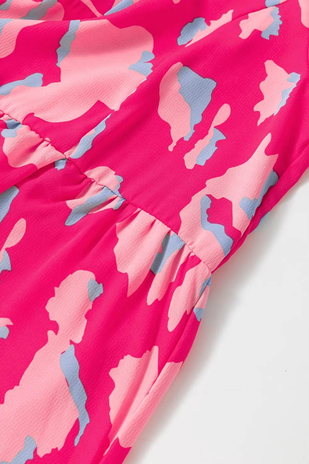 Ruffled Printed Short Sleeve Mini Dress, image 4