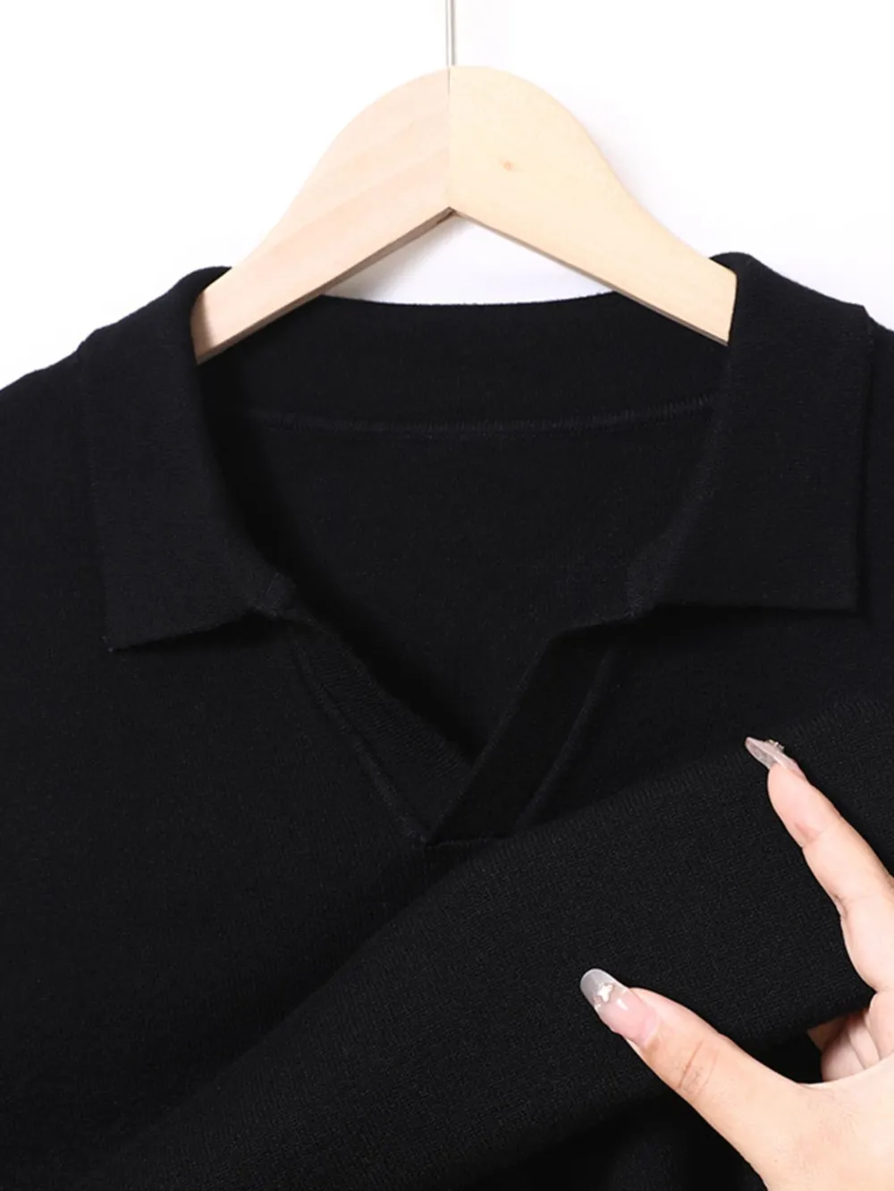 Men's Full Size Collared Neck Long Sleeve Polo Plus Size, image 13