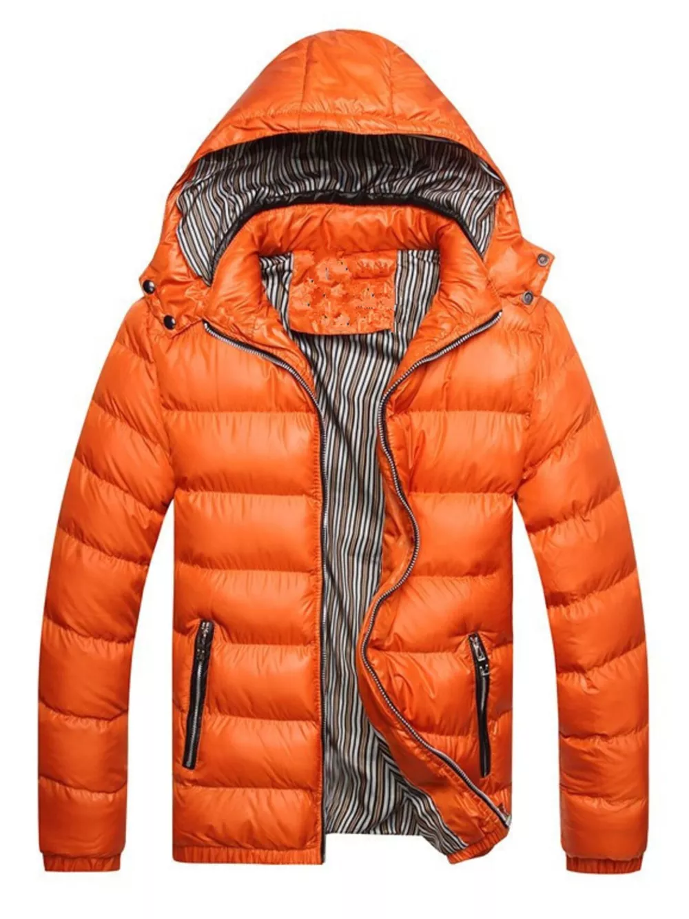 Men's Plus Size Lightweight Hooded Puffer Jacket, image 3