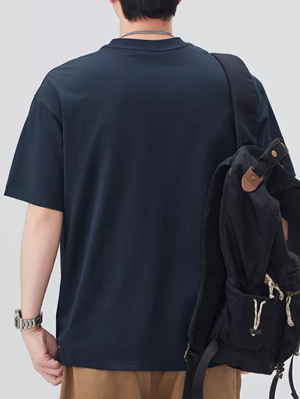 Men's Plus Size Graphic Round Neck Short Sleeve T-Shirt, image 5